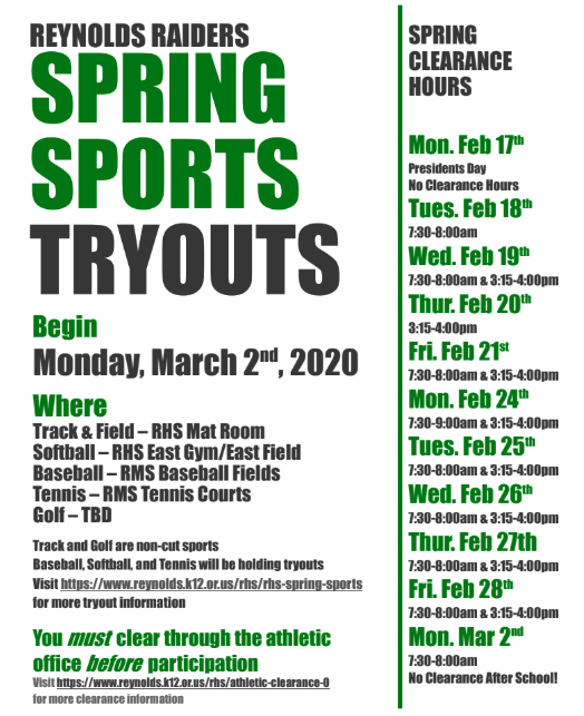 Reynolds Raiders Athletics tweet media