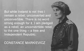 Countess Markievicz. Rebel leader & politician. 1868-1927. Constance grew up  @LissadellHouse & studied art. Married Polish aristocrat! Involved in Easter Rising & arrested. But became 1st female MP elected to House of Commons & 1st female Irish cabinet minister. >3 yrs in prison!