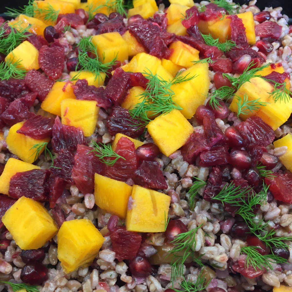 HarvestIFNH's tweet photo. DYK (Did You Know)...

If you like what you see, come to #Harvest &amp; try it in-persimmon!

A #NEW #WholeGrain #Salad joins our #Grains &amp; #Greens Bar!

Try #Persimmon, #BloodOrange, #Pomegranate &amp; #Farro!

@RutgersIFNH @ru_hdt @RutgersDining @RutgersSEBS @rutgersalumni @RutgersNB https://t.co/WfdfAB6cz0