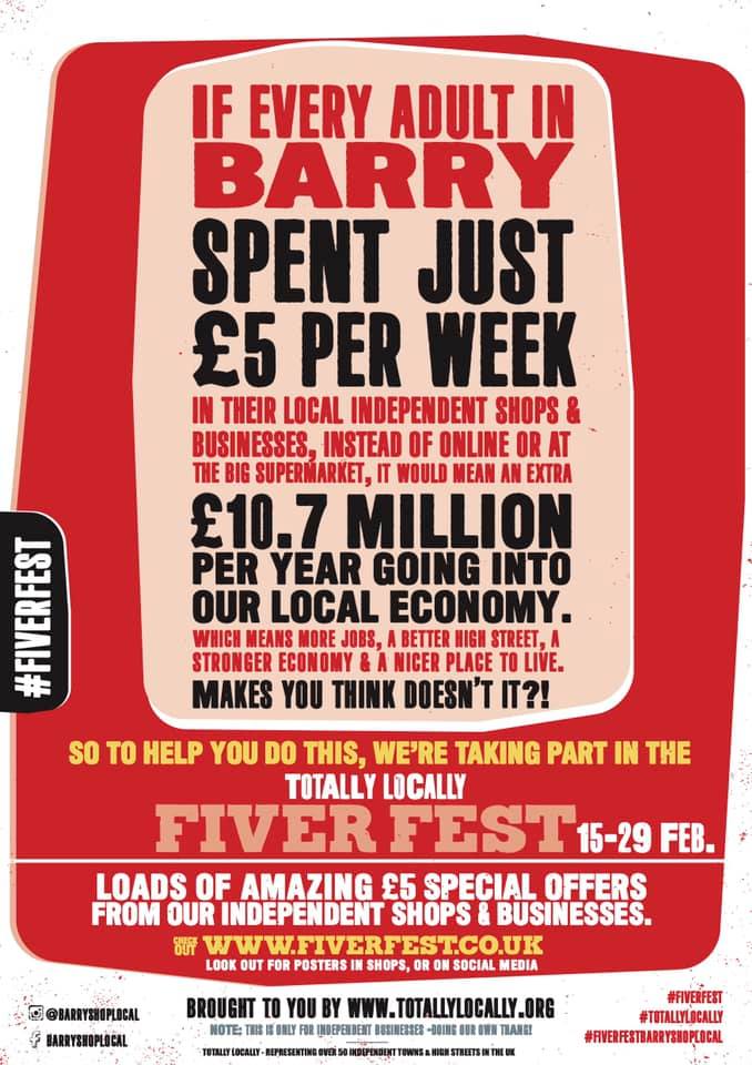 Support local businesses, and take advantage of the £5 offers around Barry until Feb 29th.

You can find out more here: jomec.co.uk/thecardiffian/…

(Photo credit: Barry Shop Local)