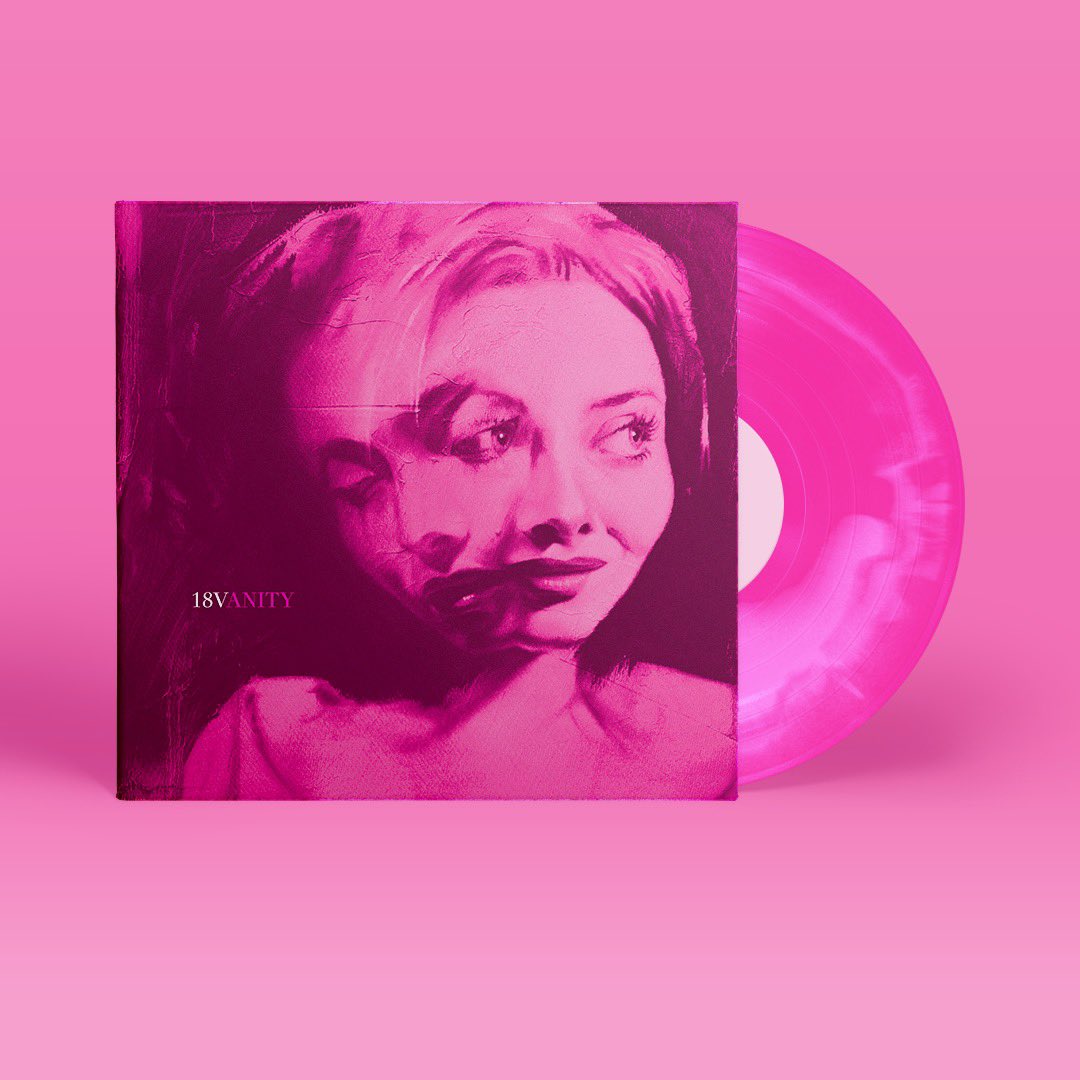 18v_official's tweet photo. 💗VANITY💗

PRE-ORDER Vinyl reissue is now available! 
**LINK IN BIO**

Vinyl and bundles are very limited. Vinyl variant 1 is limited to 100. Vinyl variant 2 is limited to 200. Digital download for re-recordings of “Vanity” and “You Broke Like Glass” available with purchase. https://t.co/pBGSIK2jTv
