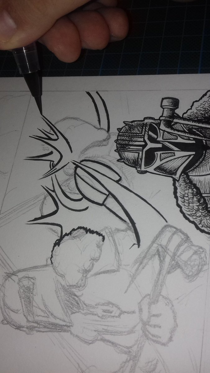 theBdrawings's tweet photo. #workinprogress Acquisition d'un Kuretake Cambio n°1 et je dois dire qu'il est très agréable à utiliser ! #kuretake @kuretakejapan #idrawcomics #cartoonist #inkingtime #Nantes #ILoveStarWars #StarWars #TheMandalorian #thearmorer @bigEswallz https://t.co/xbozSkytsu