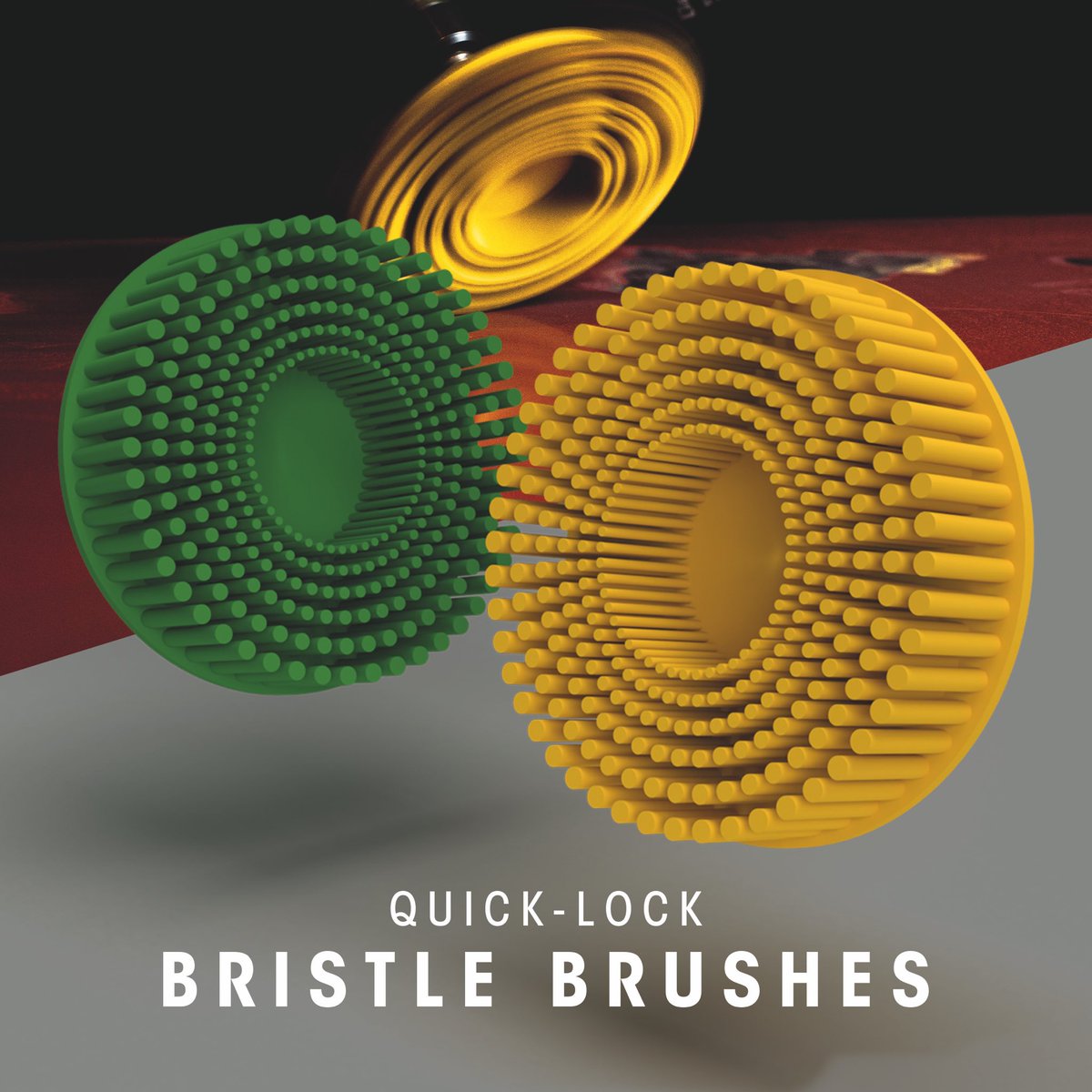 Brand new for 2020, the new range of Abracs Quick-Lock Bristle Brushes. 

Manufactured with ceramic grain for maximum performance &amp; long life. 

The perfect accessory for cleaning, stripping, blending &amp; deburring on multiple materials such as steel and aluminium.

#fuelyourtools
