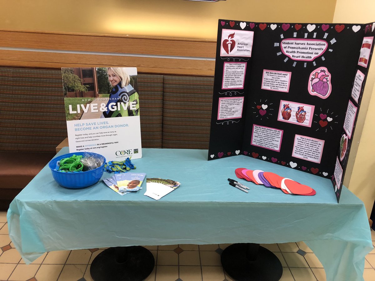 SnapUpj's tweet image. Stop by the student union this week to support our February table! Sign up to become an organ donor, &amp;amp; purchase a heart to support the American Heart Association for American Heart Month! ❤️💗 #CoreCollegeChallenge #CORE