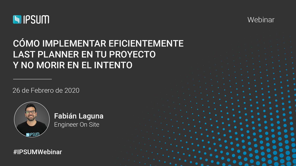 ¿Quieres saber cómo implementar LPS en tu proyecto y no morir en el intento? 

Te invitamos a participar en nuestro webinar: Cómo implementar Eficientemente LPS en tu proyecto y no morir en el intento

¡Cupos Limitados! 
26 / 02 12:00 Hrs
hubs.ly/H0n2QnW0