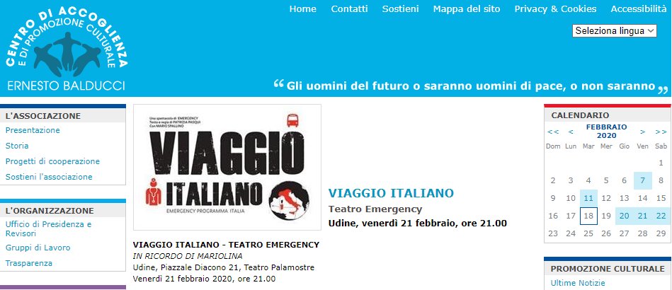 gitudine's tweet image. Anche il Centro di Accoglienza Ernesto Balducci dà notizia dell'evento "Viaggio Italiano" - in ricordo di Mariolina
centrobalducci.org/easyne2/LYT.as…