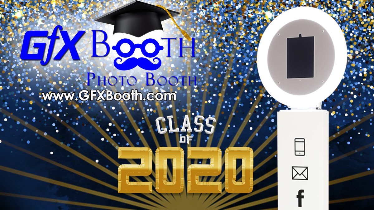 GFXBooth's tweet image. Graduation will be here before you know it. Your graduate has worked hard to reach this day and a celebration is in order. It's never too early to start planning for your graduate. Book today while dates are still available.
#Classof2020 #Graduation #photobooth #GFXBooth