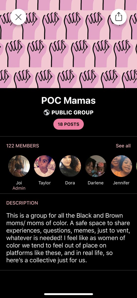 Since y’all are here join my group on Peanut for POC moms, non black POC moms also welcome  You can search POC Moms in the discover tab or dm me for the link 