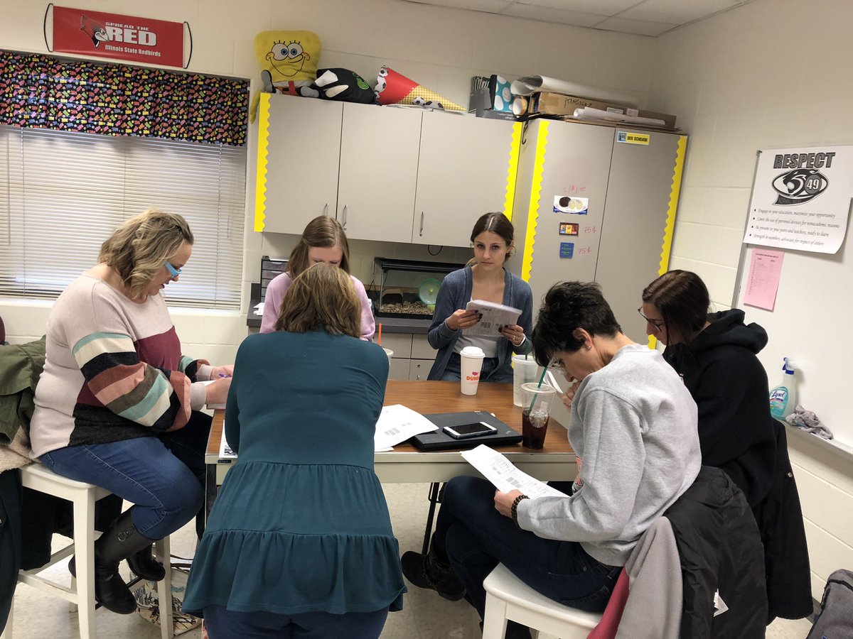 Fifth grade teachers working hard at the February SIP day!  Lots of great dialogue.