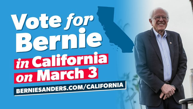 Bernie Sanders leading all other presidential candidates in California #TheResistance #OurRevolution #Indivisible