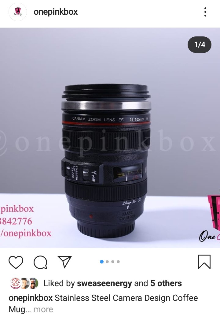OnePinkBox's tweet photo. Stainless Steel Camera Design Coffee Mug
N1,300
Pick-up in Unilag
Delivery available (send location)
Call or WhatsApp 08138842776
#Onepinkbox #Sale https://t.co/2h9lmeEBXm