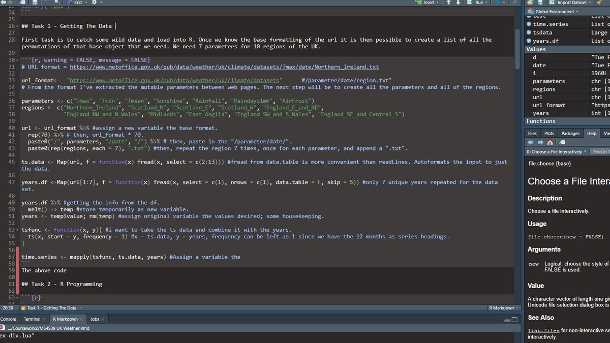 This time last year I would've been in  working in a lab. Quite the change becoming a student again! Would #rstats or #rstudio let me know how badly I've done this?