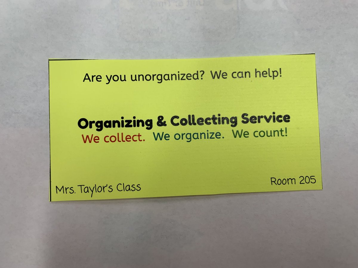 We are in business!! 
My students have been busy bundling materials while counting, and they’re having so much fun doing it!😃

Thank you <a href="/brandiscott01/">Brandi Scott</a> for the business cards 😉