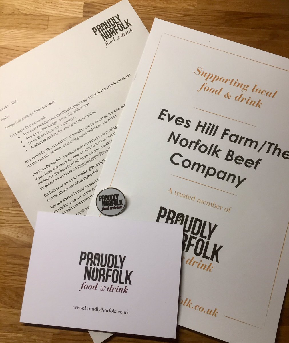 EvesHill's tweet image. It’s official! We are proud to announce that we are trusted members of @ProudlyNorfolk as producers of high quality Hereford #beefboxes #norfolkfoodanddrink #localproduce #buylocal