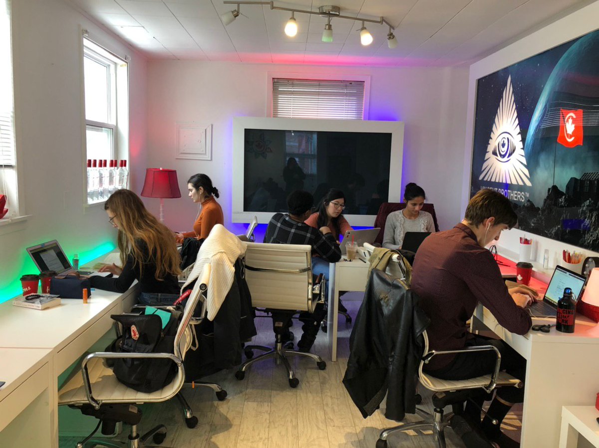 CanadaCreate's tweet image. Everyone at the office working hard and drinking lots of coffee after the long weekend! On the bright side, at least it's already Tuesday....