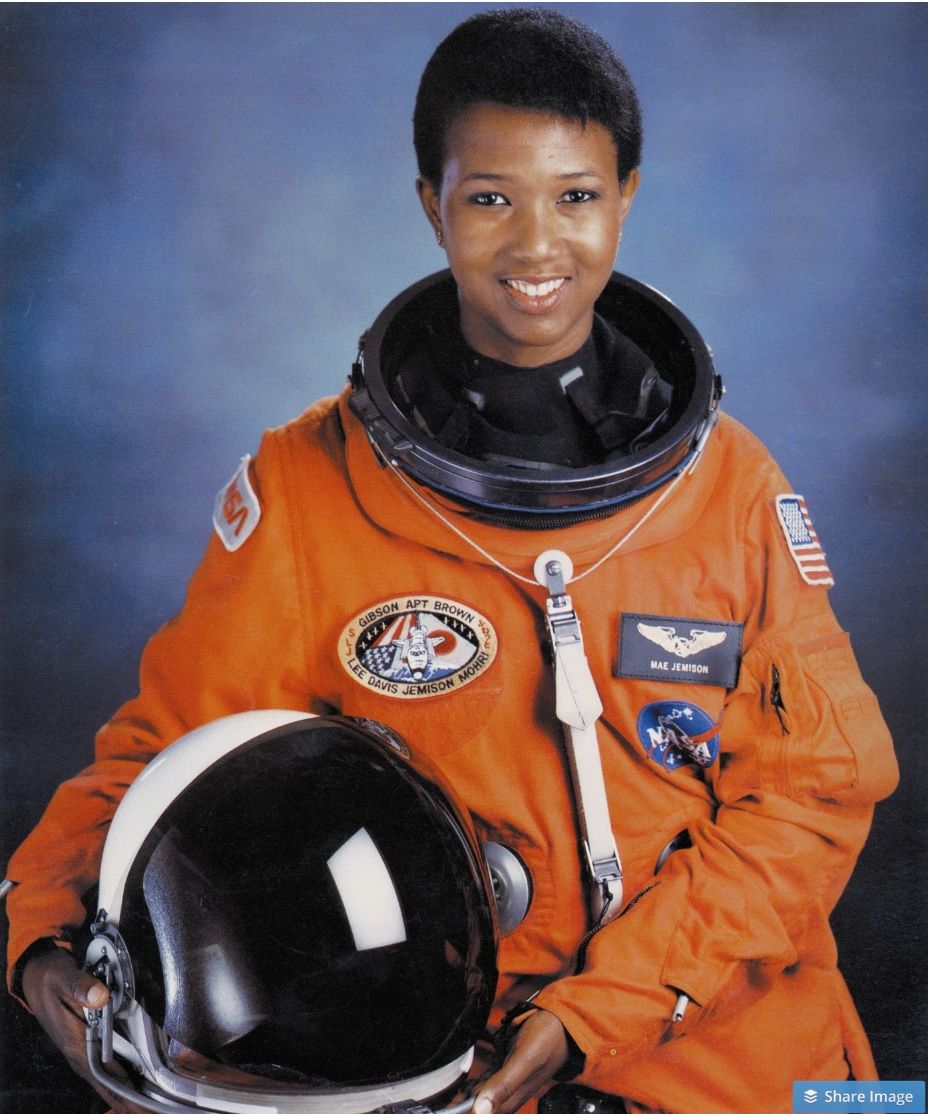 AvQueenBenet's tweet image. Mae Jemison graduated from @Stanford &amp;amp; earned a medical degree from @Cornell. She was accepted into the @NASA astronaut program. On 9/12/1992, she became the 1st black woman in space as a member of the Space Shuttle Endeavour. #BHM #BlacksInAviation #BlackGirlMagic