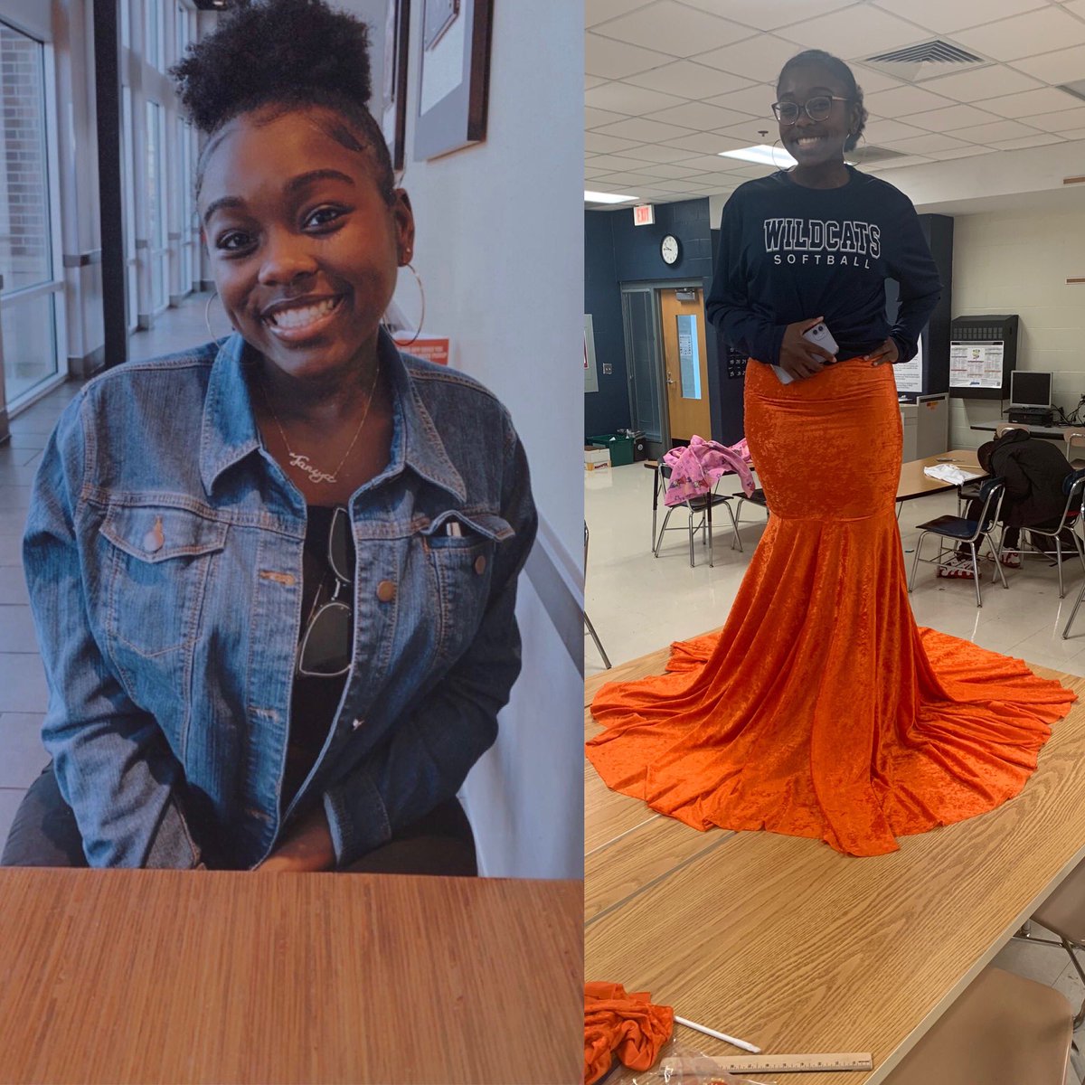 mhscareersvcs's tweet photo. Taniya Ragland decided to design her own prom dress through the skills she learned in Mrs. Wallace-Singleton’s Apparel II Honors Class. She learned how to sketch, create patterns, choose fabrics, garment construction, marketing through the design process. ⁦@STC_WCPSS⁩ https://t.co/IpYh6Cuh4w