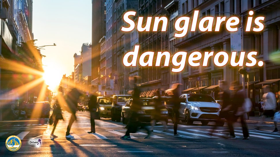 ChesterPoliceNJ's tweet photo. Sun glare can come out of nowhere, leaving drivers temporarily blinded. Wear polarized sunglasses and keep your windshield clean to help improve visibility. #BeStreetSmartNJ #JerseyDrives #PedestrianSafety #DriverSafety #SunBlinding https://t.co/2pdUfH0EHc