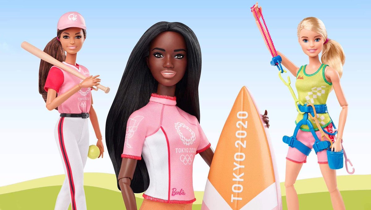 Embodying the style of @tokyo2020 in unrivalled fashion, @barbie enters the world of the Olympic Games by embracing the five new sports added to the Olympic programme. @mattel
