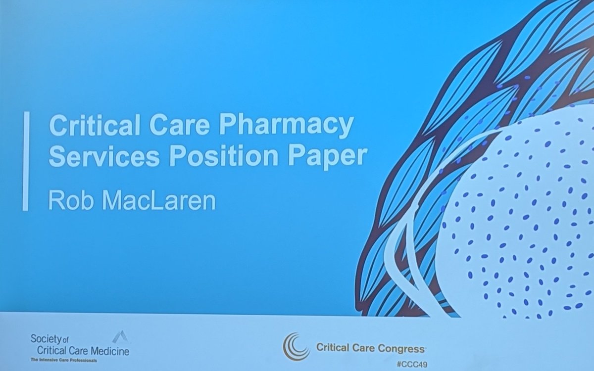 PharmICU's tweet photo. #PharmICU critical care pharmacy position paper coming this year! Last update circa 2000. #ccc49 #pharmacy #pharmacist https://t.co/gYiFj6UG0Y