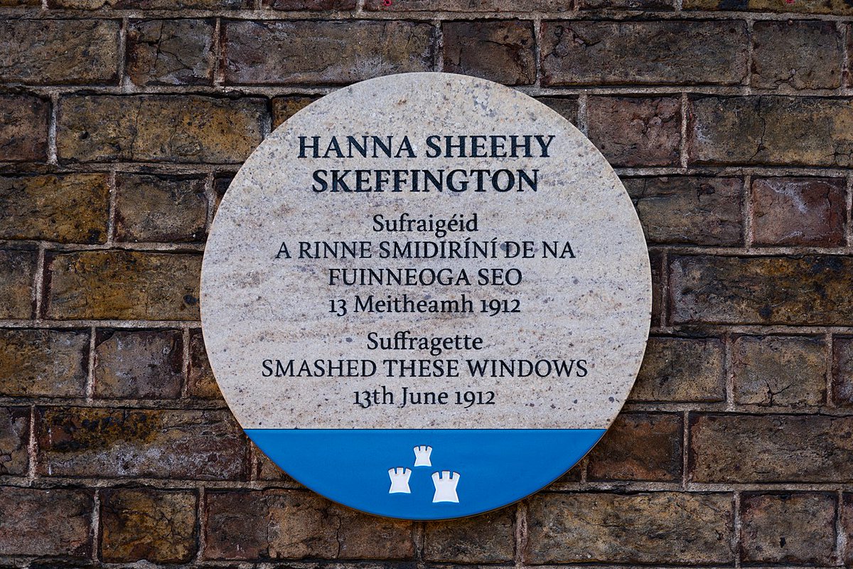 Hanna Sheehy-Skeffington. Suffragette, Nationalist & Human-rights campaigner. 1877-1946. 1 of 1st women to graduate from Irish uni! Set up Irish Franchise League & feminist newspaper! Imprisoned for breaking Dublin castle windows for lack vote! Toured world re vote & independence