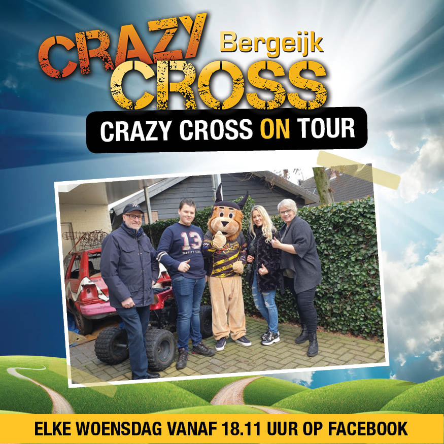 crazycrossberge's tweet photo. Morgen weer een nieuwe aflevering van Crazy Cross on Tour. Crossy en Jessie gaan op bezoek bij een hele stoere moeder en zoon die samen meedoen aan de Crazy Cross. #moederzoon #crazycrossontour #handigezoon #motor #auto #crazy #westerhoven https://t.co/5G9OT6XXOX
