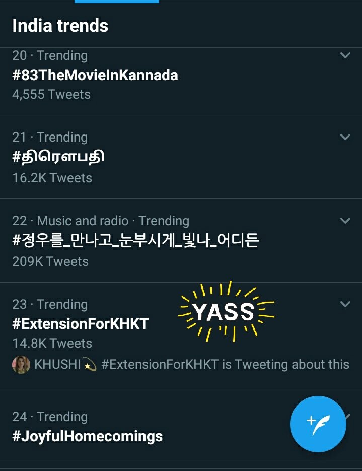 KHKT_World's tweet photo. At 23 now
Again a unplanned trend and it's trending
Open ur eye's @StarPlus and see the craze and give us the extension 
#ExtensionForKHKT https://t.co/0SxkJy2uIV