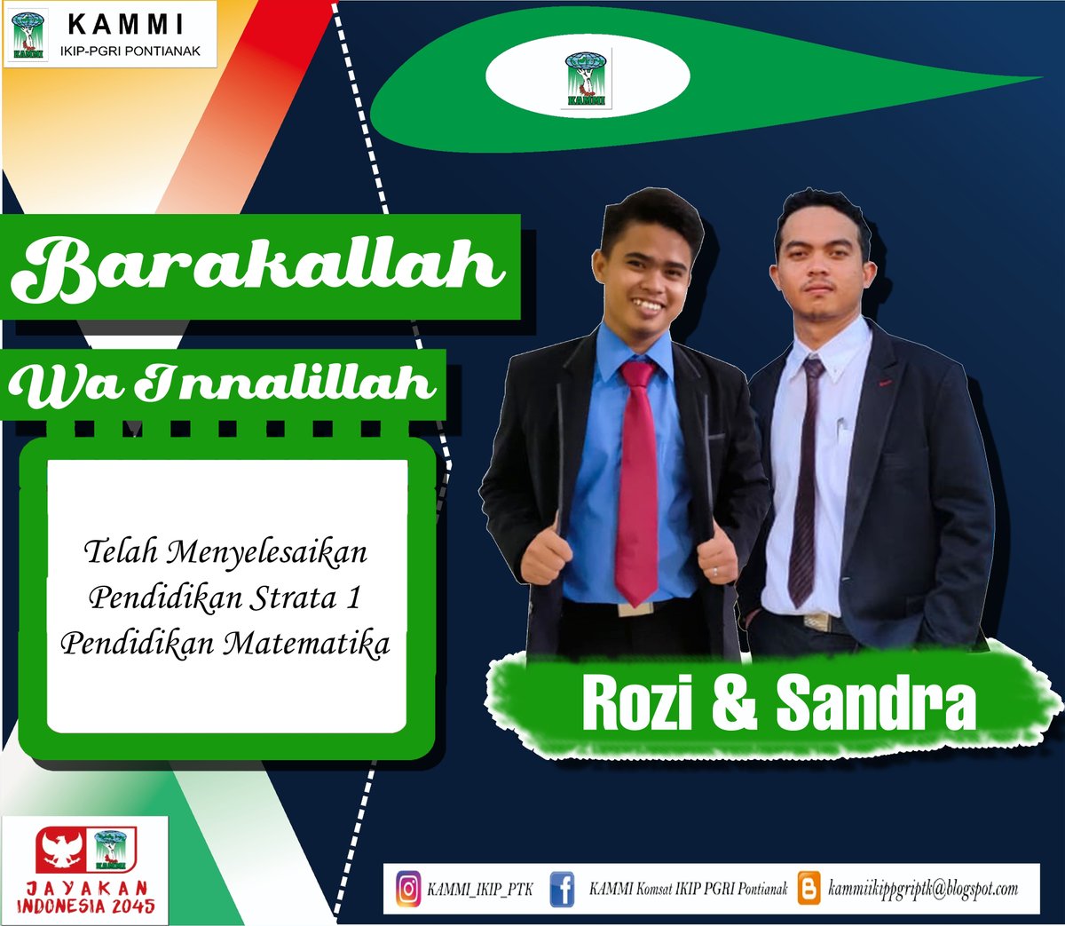 kammi_ikipptk's tweet photo. Barakallah....
Semoga ilmu yang di dapat, berguna bagi agama dan bangsa.

#ayogabungkammi 
#jayakanindonesia2045 https://t.co/vwRhUk00Hm