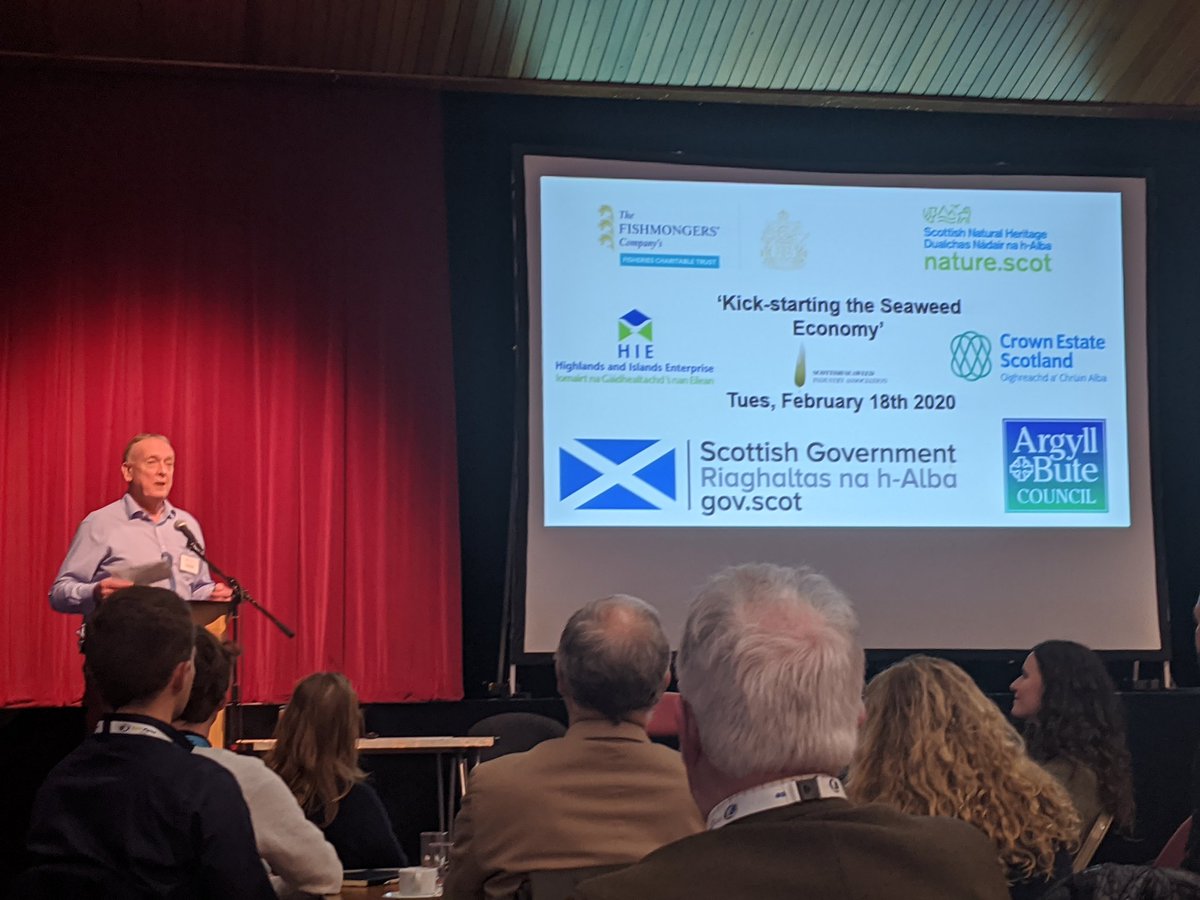 SeaweedScotland's tweet photo. Thank you to our sponsors for today's conference @CrownEstateScot @argyllandbute @scotgov @HIEScotland @FishmongersCo @nature_scot and a big thank you to all those who attended! We look forward to continuing the conversation about #scottishseaweed π #SSIA2020 #BlueEconomy https://t.co/hSQX3FBYVb