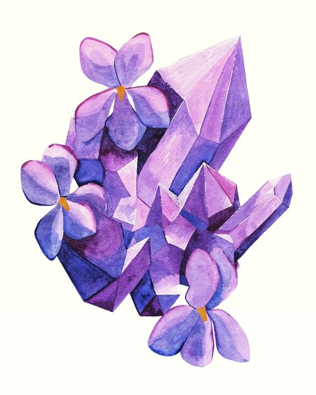 LunarBellum's tweet photo. Violet Amethyst, with a deep color of a genuinely passionate individual, being able to find humility and clarity in life, allows you to bring the best out of anyone.🌟
#tuesdayMotivation #tuesdayvibes #februaryflowers #amethysts #artwork https://t.co/FdV5VBQxSN