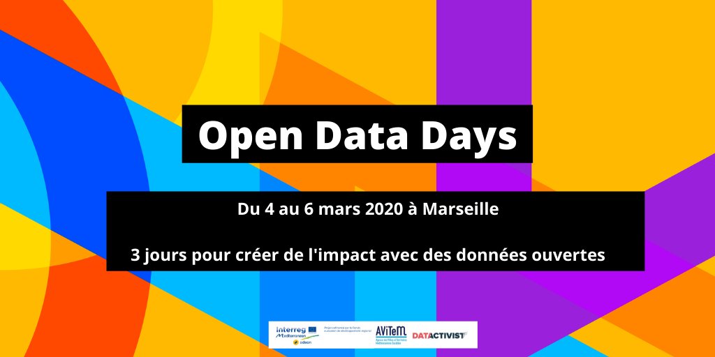 datactivi_st's tweet photo. 📆INVITATION Du 4 au 6 mars à Marseille, nous vous invitons avec @_AViTeM aux Open Data Days. 3 jours de formations et rencontres entre producteurs et réutilisateurs pour créer de l'impact avec des données ouvertes. 

Programme détaillé et inscription : https://t.co/CkTt0CaZOW https://t.co/FAgGo1jEOy
