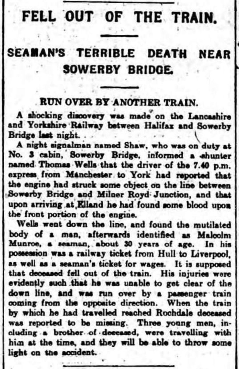 Found an article about the death, in a #RailwayAccident ofc, of @Phooney1's Great-great-grandfather!

#TriggerWarning #NotForTheFaintHearted