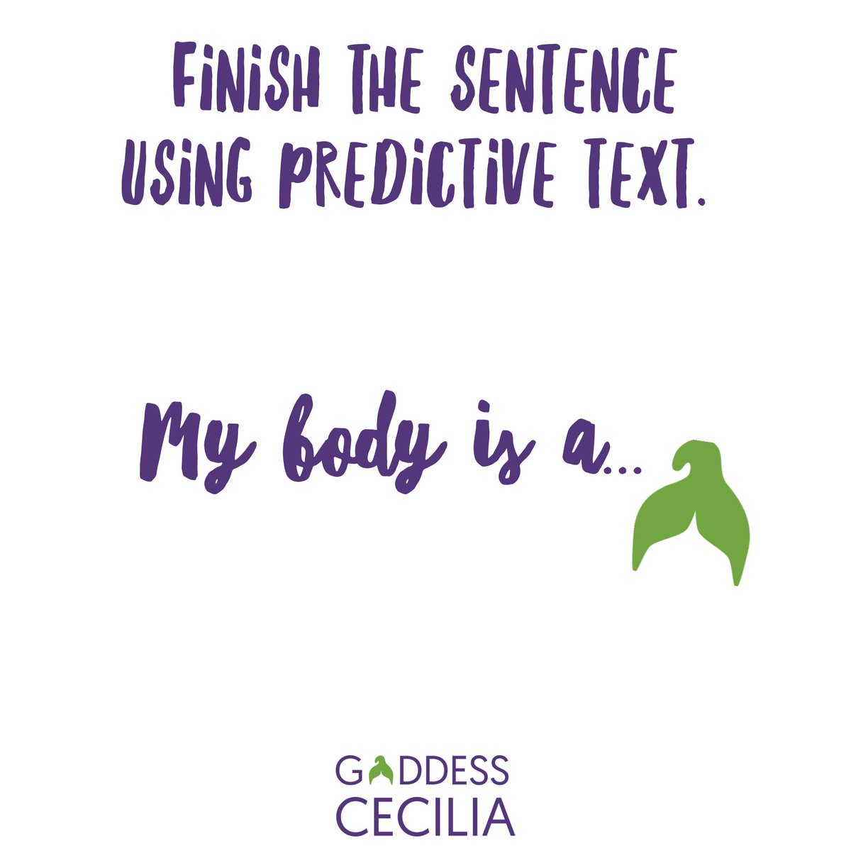 Finish the sentence using predictive text!

My body is a...

My body is a journey and I am fiddling with it.
WELL! ☺️

#BodyBoldly #BodyAwarenessMonth