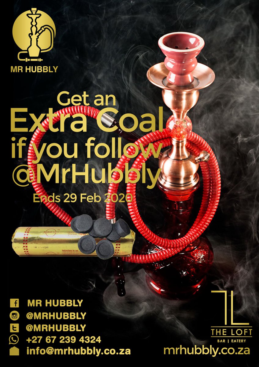 mrhubbly's tweet photo. @theloft_za @Geemodj_03 @LeGoodySA @BinaBinnz @KingTobetsa_ Mr Hubbly, the trusted hubbly concierge is ready to serve. An extra coal to followers.

#MrHubbly #TheLoft https://t.co/3tOPhVFcxM