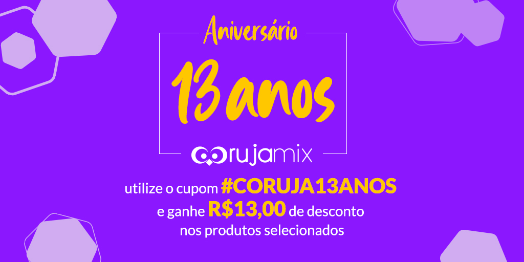 Começou a festa de aniversário da Corujamix! E nada melhor do que festejar com vocês, vem com a gente comemorar essa data tão especial *-* <3 #corujamix #coruja13anos