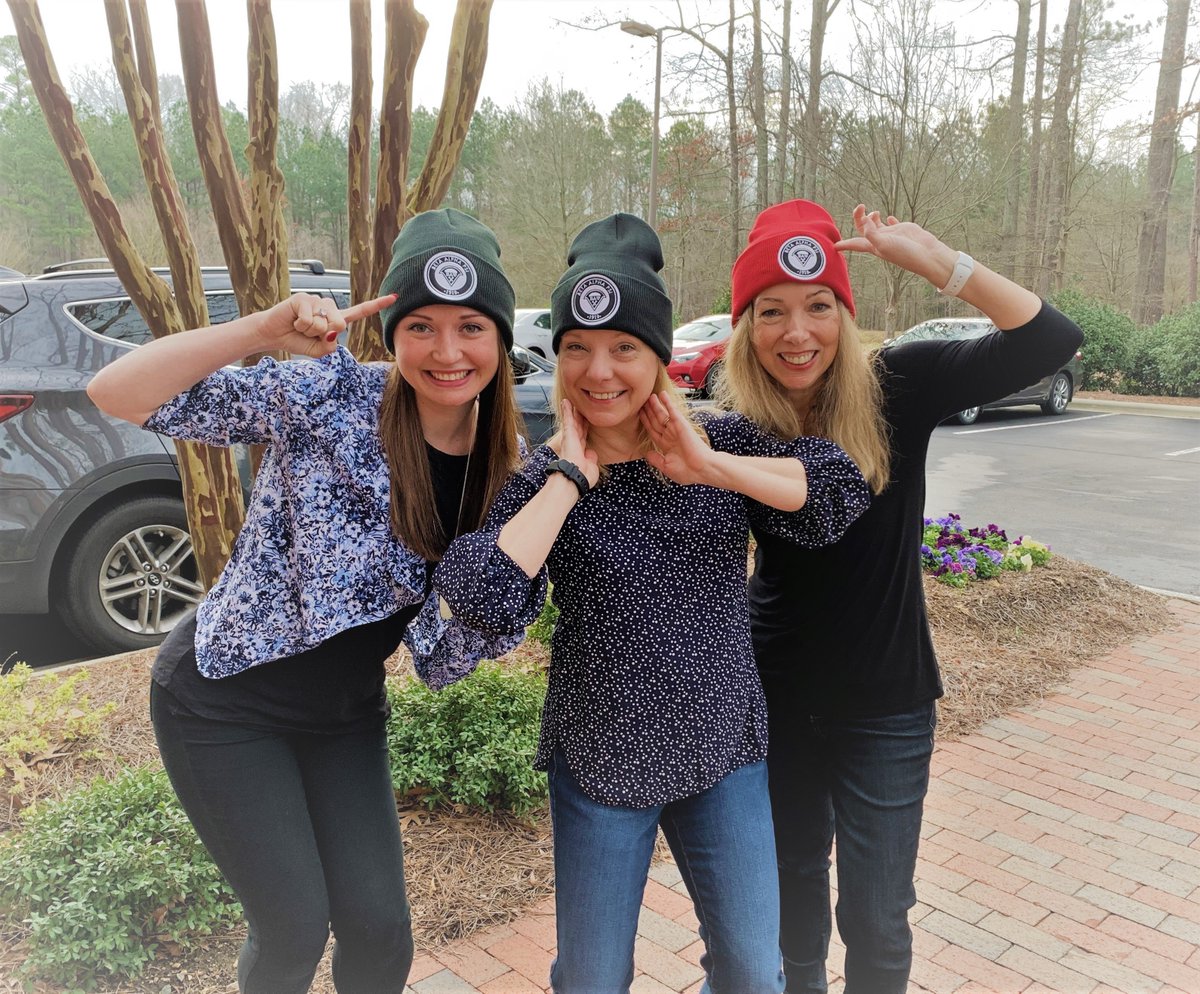 _BetaAlphaPsi's tweet photo. Today is the day! 
One of the #BAPRegional Meeting giveaways is... a BAP winter beanie! Great job to everyone who guessed! See you soon at the regional meetings! (Executive Office staff modeling the beanies) https://t.co/6RGAvrTmvN