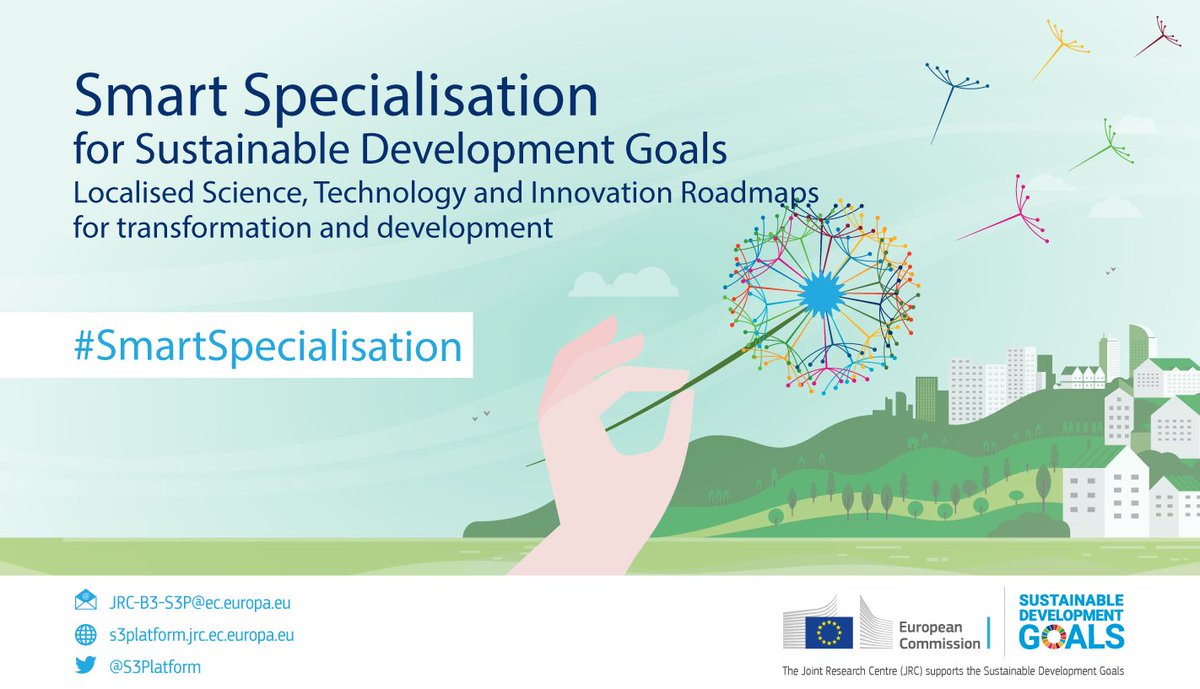 Rdv with @EU_ScienceHub @S3Platform on #smartspecialisation as place-based strategies/roadmaps for transformation and #localizingSDGs ▶️ Bxl 5-6 Mar 👉 s3platform.jrc.ec.europa.eu/-/smart-specia…
<a href="/EU_CoR/">European Committee of the Regions</a> <a href="/EUinmyRegion/">EUinmyRegion🇪🇺</a> @eu_near @europeaid <a href="/UNDESA/">UN DESA</a> <a href="/SustDev/">UN DESA Sustainable Development</a> <a href="/GabrielMariya/">Mariya Gabriel</a> <a href="/mmarkkula/">Markku Markkula</a>
#SDGs #RIS3