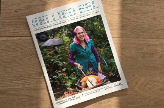 The Community Garden made the front cover of the London Food Magazine 'Jellied Eel': sustainweb.org/news/feb20_jel…