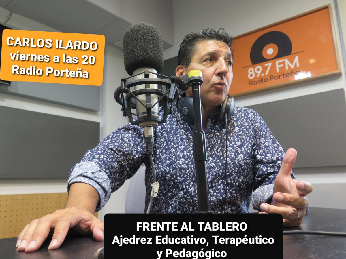 #Ajedrez #chess 
#Sintonizatusemociones

FRENTE AL TABLERO; una manera diferente para hablar de ajedrez.
Los viernes a las 20 en 📻 <a href="/portenia897/">Radio Porteña 89.7</a> 

Seguinos también
FB Live: facebook.com/carlos.ilardo.7
📱 App- PlayStore/AppStore
💻 radioportenia.com.ar