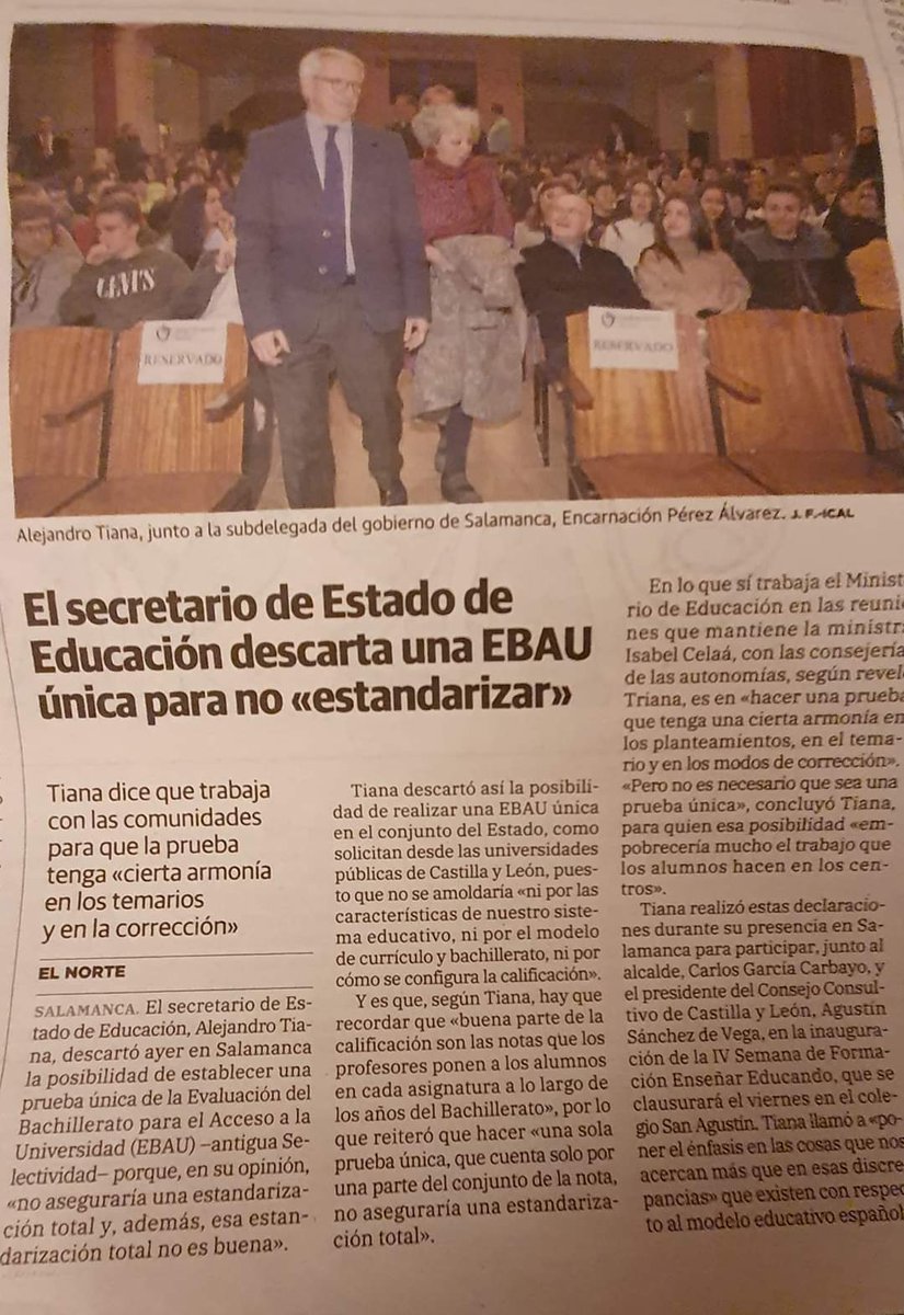 Estimado Secretario d Estado del Ministerio d Educacion, <a href="/atianaf/">Alejandro Tiana</a>
Si tenemos un distrito ÚNICO Universitario en España, deberíamos tener #EBAU UNICA en todo el territorio
Es tan fácil como replicar el sistema  Examen MIR, examen único para todos los médicos que quieren formarse