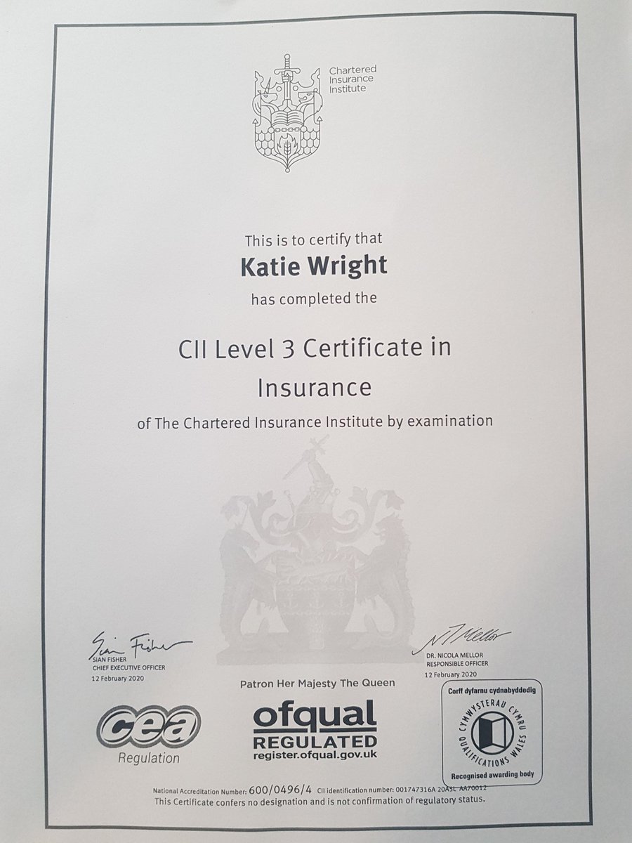 katiewrigh1's tweet photo. #passed #certcii #cii #charteredinsuranceinstitue #member https://t.co/0aPdO5WvOY