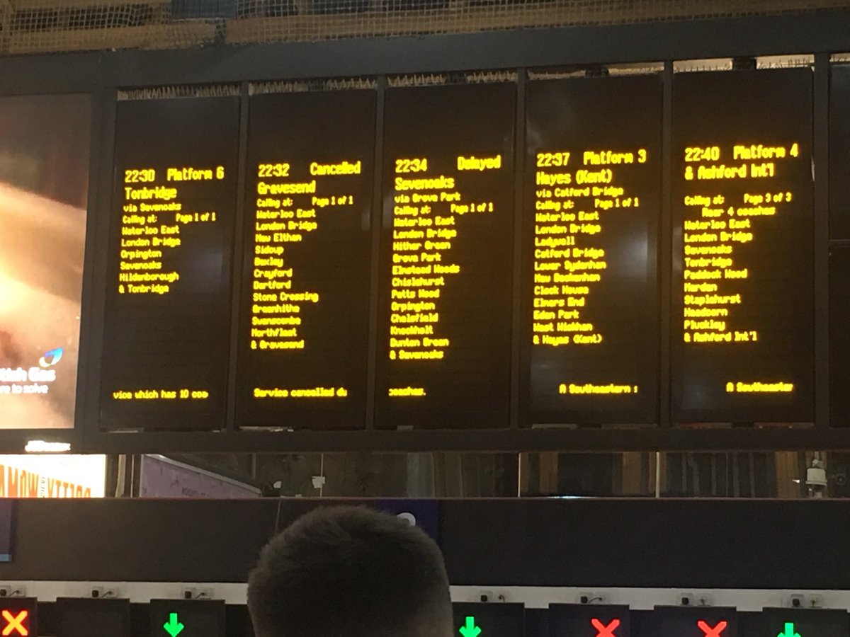 So first three trains here either cancelled or bus services - from Tonbridge to Hastings!!! Not good enough