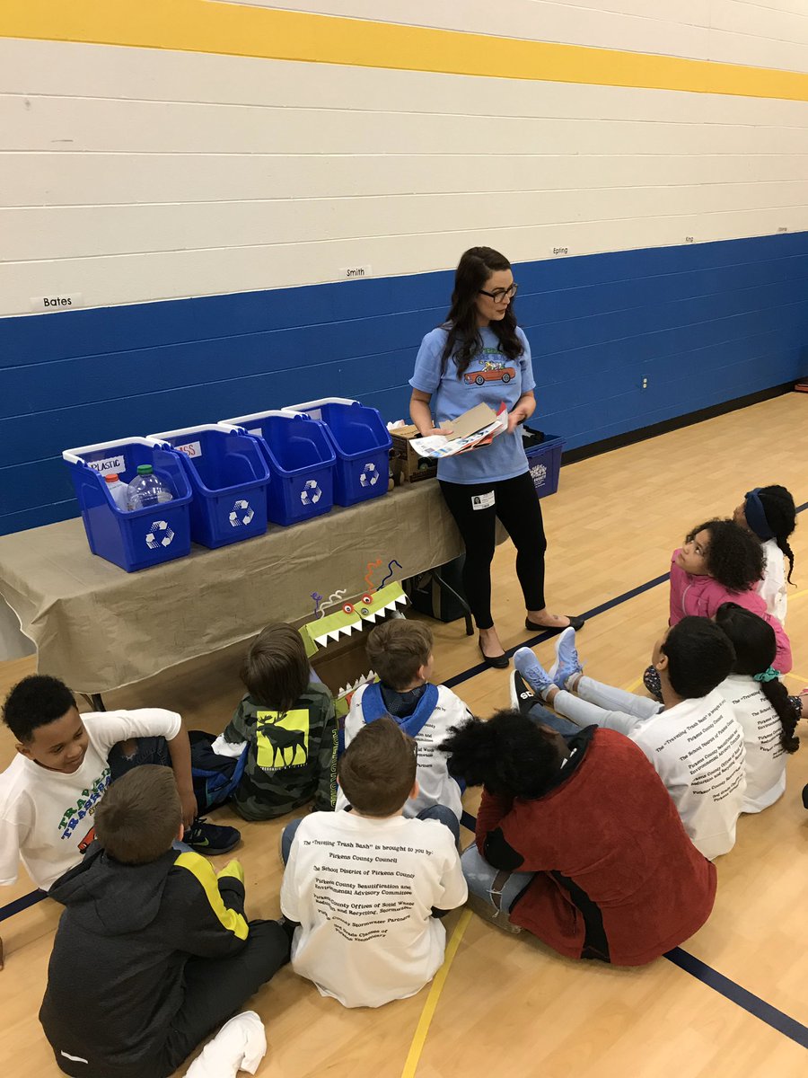 MASTFINSUP's tweet photo. Our third grade students participated in the traveling trash bash today. They learned so much about reducing, reusing, and recycling! #finsup #mastcares @MASTFINSUP https://t.co/RRrmbK3NYN