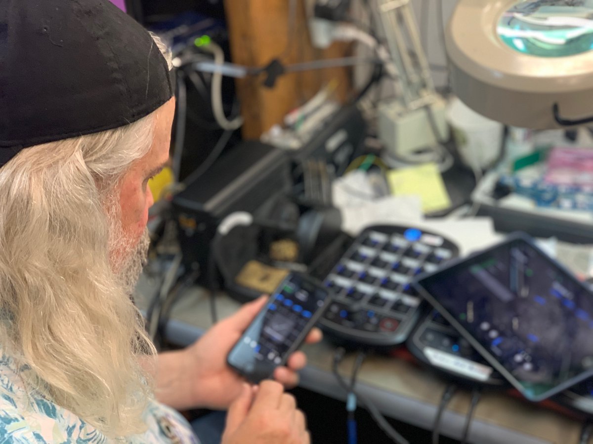 Hear_Back's tweet photo. When your gear *has* to be reliable, thorough testing is key! Today, Max is testing an update to our Hear Back PRO app.
Always making tweaks to improve, that's us!
#proaudio #prosound #studiogear #app #recrdingstudio #monitormixing https://t.co/GpLv13dEel