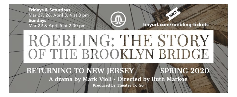 RoeblingPlay's tweet photo. Get your tickets now! #ROEBLING by @markvioli returns to New Jersey with performances in Bordentown, NJ. Fridays &amp; Saturdays March 27, 28, April 3, 4 at 8 pm; Sundays, March 29 and April 5 at 2:00 pm. Get your tickets at: https://t.co/2lFd34MT4u #njtheater https://t.co/Y9dPaIyiM0