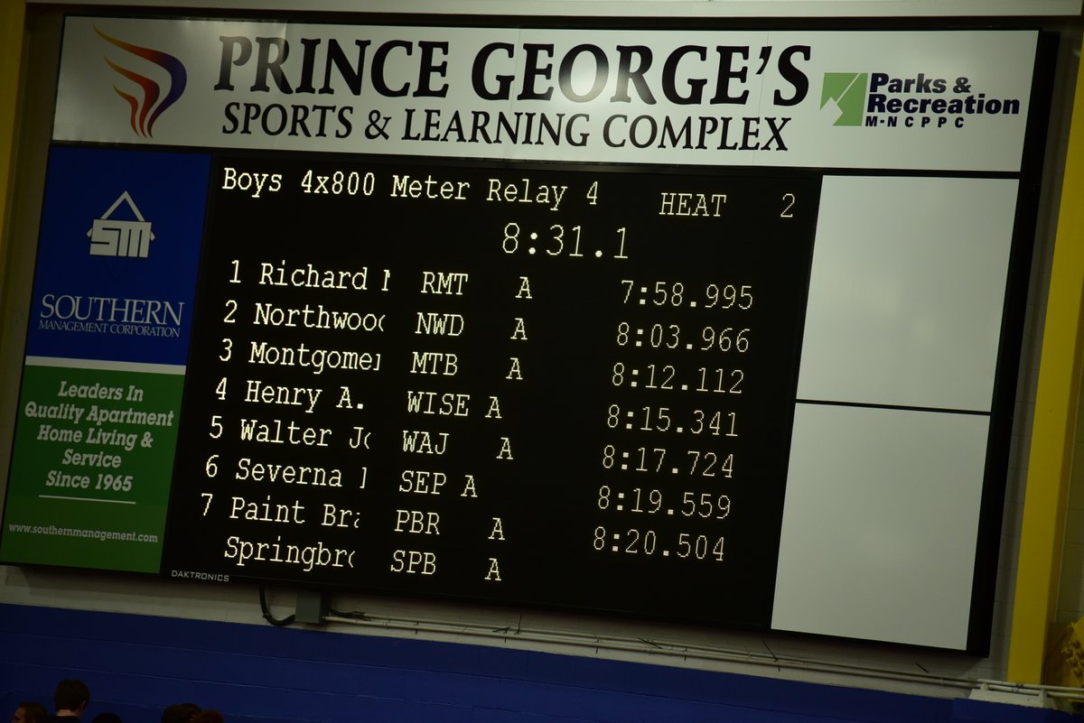 MilesplitMD's tweet photo. No Garrett Suhr, no problem for Richard Montgomery boys as the rest of the state leaders pick up the slack with Seydi Sall anchoring them to a sub 8 minute victory in the 4A boys 4x800! @slim_seydi @coachdrogers WATCH #MDStateMeetLIVE --> https://t.co/7jSOWbEOvq https://t.co/GWEp24Vgnf