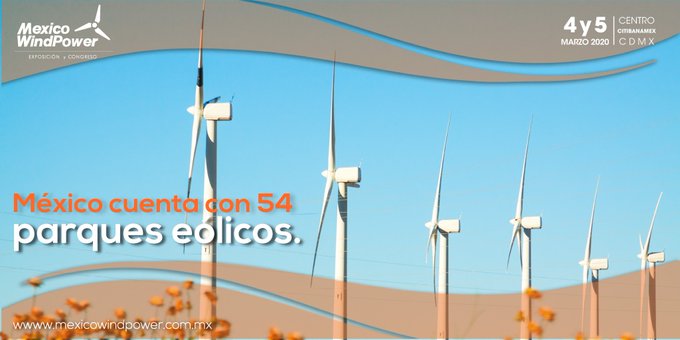 ClusterMPC's tweet photo. En México, más de 200 empresas obtienen parte o la totalidad de su consumo eléctrico a través de parques eólicos a precios competitivos. ¡Asiste! #MexicoWindPower

¡Regístrate ahora! https://t.co/sRatXjd38M https://t.co/MO5oafQaQn