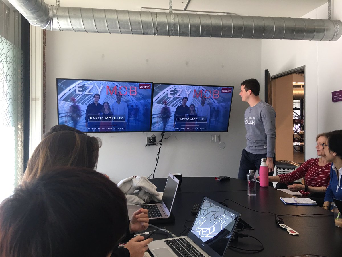 Day 3 of our immersive program in #SiliconValley with #UPSaclayChallenge <a href="/UnivParisSaclay/">Université Paris-Saclay</a> : thanks to <a href="/pierregaubil/">gaubil pierre</a> from <a href="/TheRefiners_Inc/">The Refiners</a> for his amazing advices for pitching !