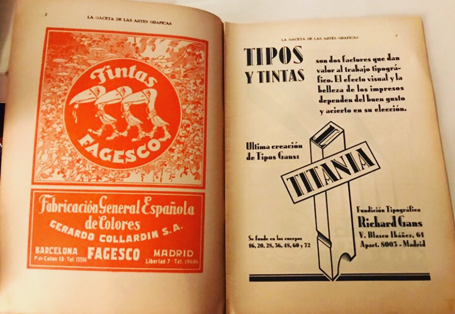 IllaTresor's tweet photo. {{La Gaceta de las Artes Gráficas. Revista mensual independiente. Lote de 19 revistas profusamente ilustradas. Publicidad. 1930-1934}} 👈🏼orginals!
#used #outofprint #rarebooks #oldbookshop #thypography #artesgraficas #publicidad #zsolt #roland #neufville #intertype #OscarStreit https://t.co/bWQCUkkwNu