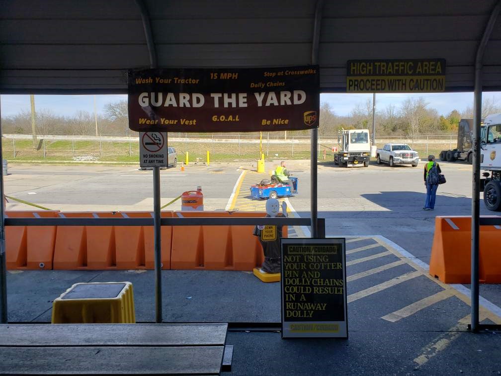 Guard the Yard here at WHITN. Demo on Avoiding Sideswipes. #safetyfirst #ThinkSafe #besafe